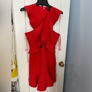 BCBGMAXAZRIA Careen Ruffle Dress Mini